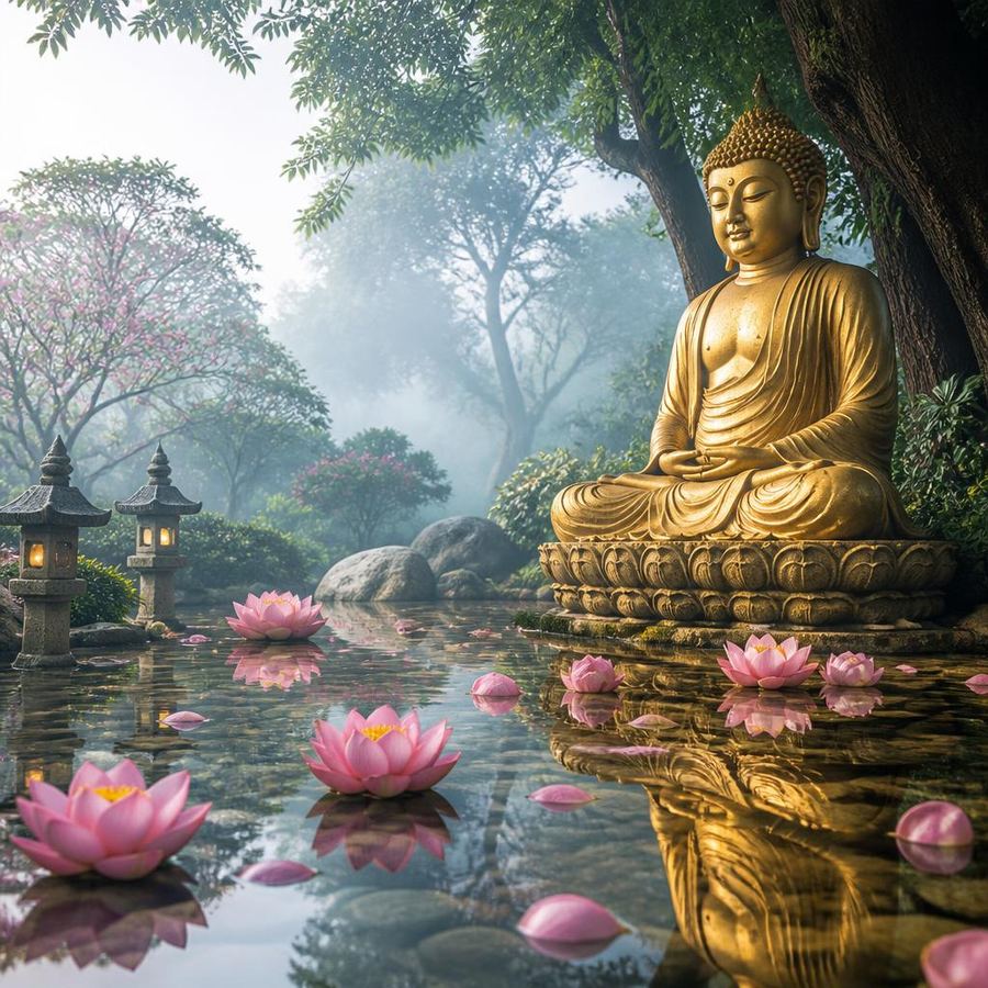 Serene Buddha — symbol of stillness and healing